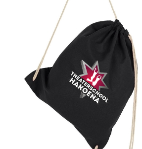 Handige bedrukte katoenen tas van Theaterschool Hakoena, leuk cadeau-idee!