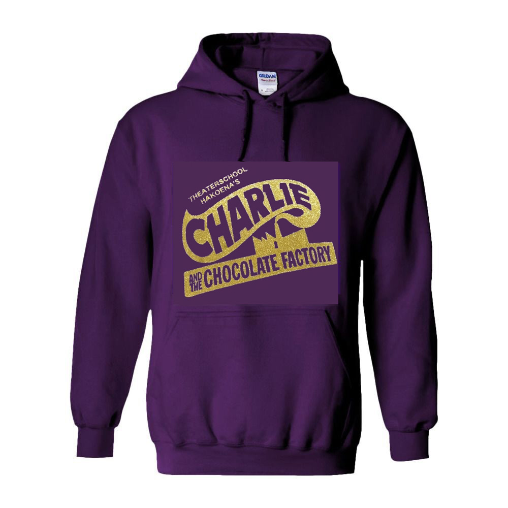 Hoodie Volwassenen Charlie - paars of zwart - Afbeelding 2