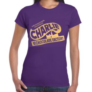 T-shirt Dames Charlie - paars of zwart