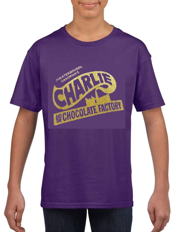 T-shirt Kids Charlie - paars of zwart - Afbeelding 2
