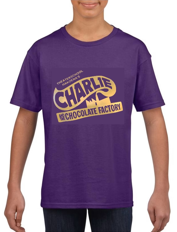 T-shirt Kids Charlie - paars of zwart